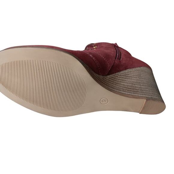 New with Tags Diba Stitch Fix Blake Suede Bootie Burgundy Wedge SZ 9 - Picture 9 of 13